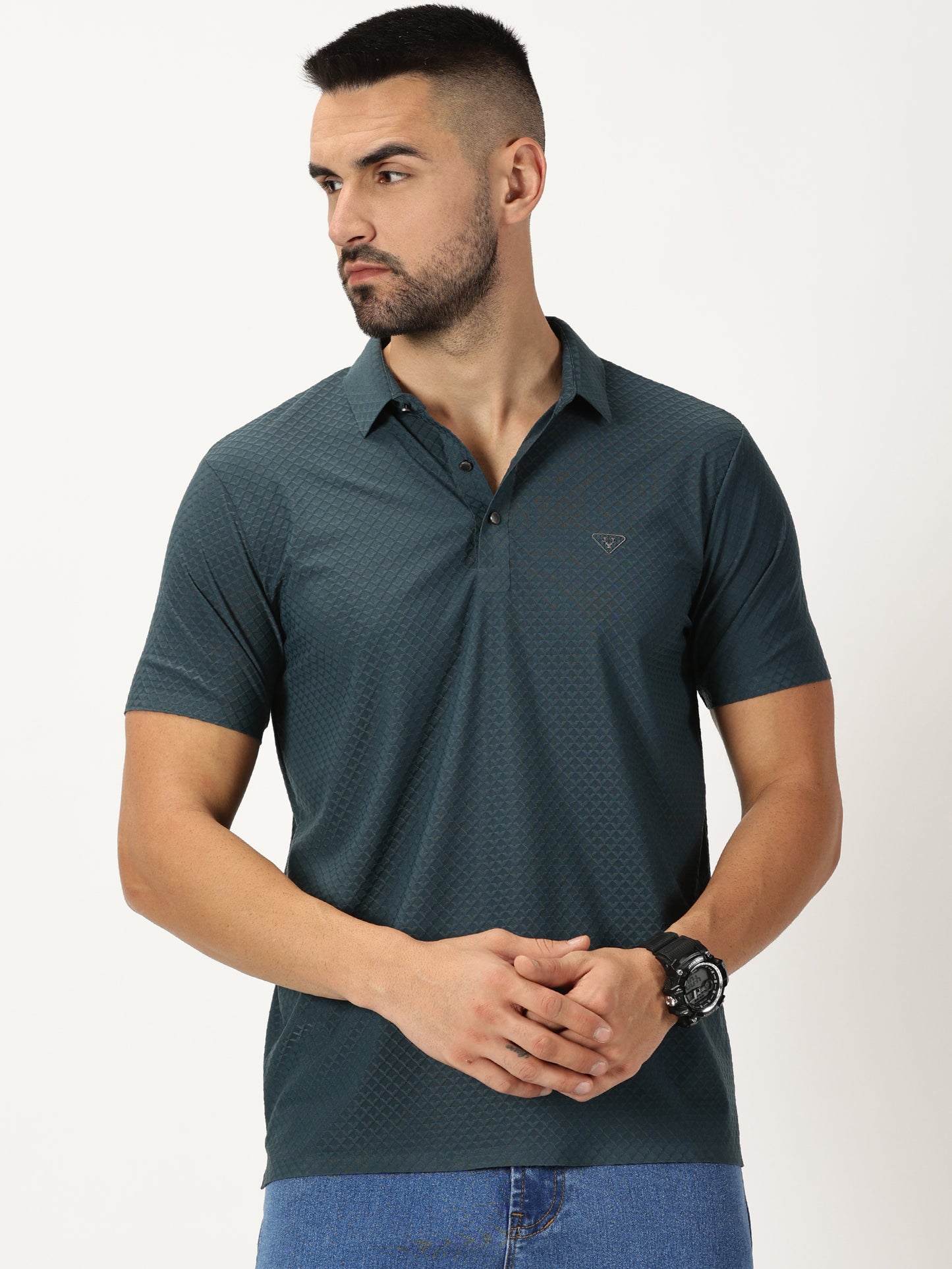 Dark Cyan Polo T-Shirt