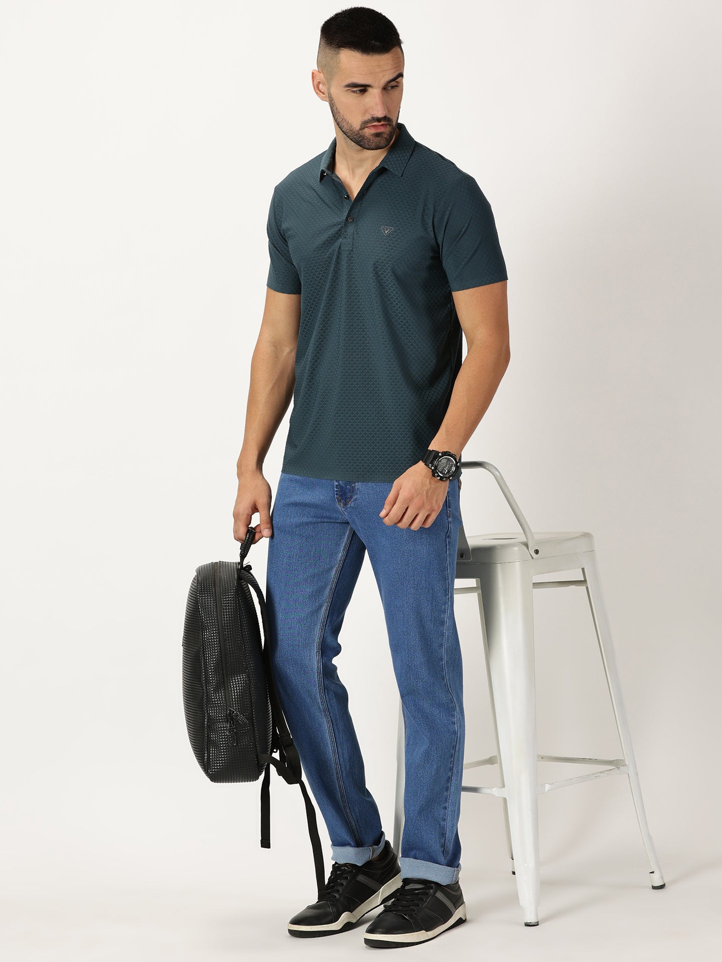 Dark Cyan Polo T-Shirt