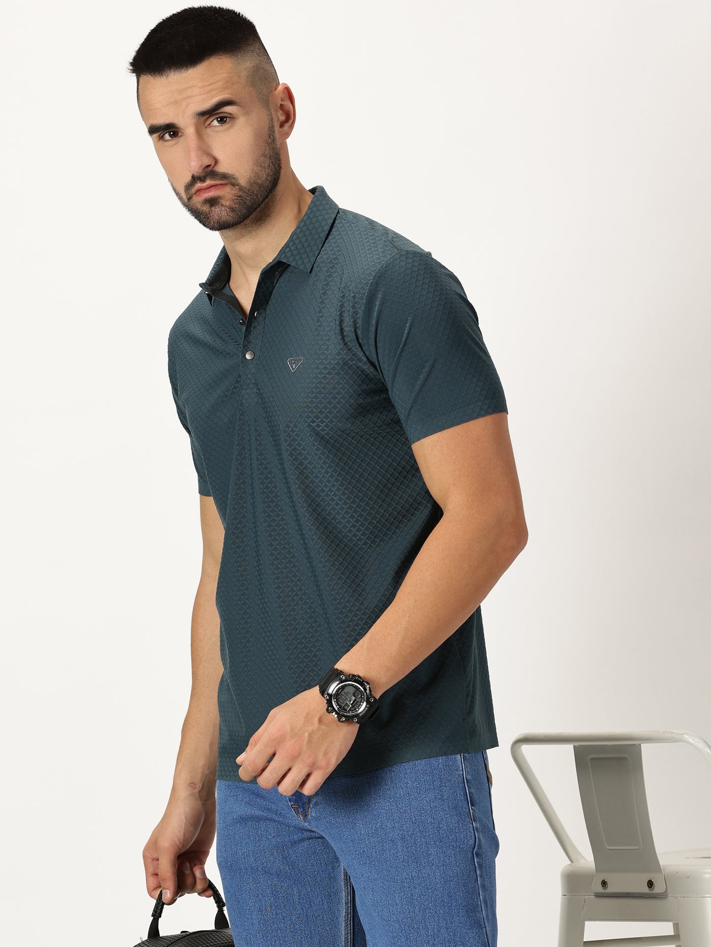 Dark Cyan Polo T-Shirt